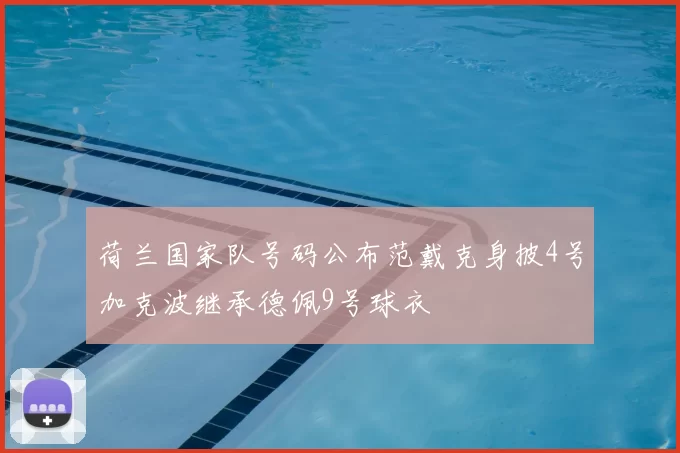 荷兰国家队号码公布范戴克身披4号加克波继承德佩9号球衣